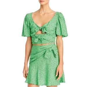 Bec & Bridge Polka Dot Neve Neon Crop Top NEW